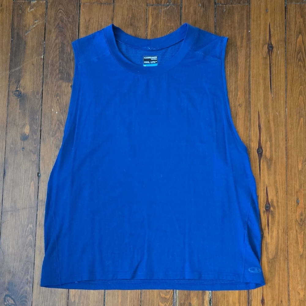 M Icebreaker Merino Royal Blue Muscle Tee